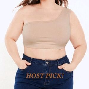 HP 🥳 NWT one shoulder cropped tank 💛